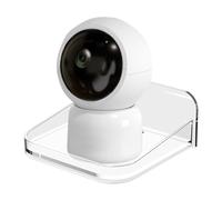 Genérico Floating Camera Shelf - Kid Monitor Bracket for Renter Space | Acrylic Tiny Wall Holder, No Drill Installation, Protective Stand for Security Camera Window Bedroom Dorm