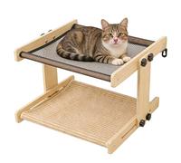 Genérico Floating Cat Hammock Set - Windowsill Perch Tool, Funny Wooden Accent with Easy Use, Fabric Frame with, Furniture Styling Portable Feature, Lifestyle Accessories for Family, Ent