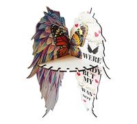 Generico Floating Corner Shelf for Wall, Decorative Plant Display Rack with Angel Wings, Home Decor Wall Storage Shelf for Bedroom, Bathroom, Kitchen, Study Room, 13x9.46x0.99 Inches