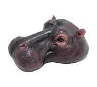 Genérico Floating Hippo Head | Garden Decor Statue Resin Animal Sculpture Landscape Ornament for Yard Patio Courtyard Outside Backyard