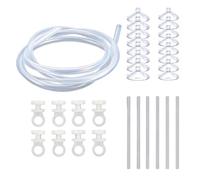 Genérico Floating Plant Enclosure Fence Kit For Aquariums - 78-Inch Silicone Hose & Acrylic Rods | Auto-Adjusting Water Level Plant Barrier with Suction Cups To Prevent Filter Clogging