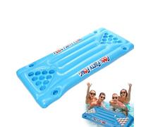 Genérico Floating Pong Table - Pool Raft for Party Games | PVC Material with Beer Lounge Design, Inflatable Mattress, Fun Accessories for Adults Summer Travel