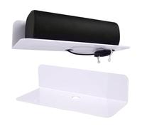 Genérico Floating Shelf - Metal Organizer for Home Storage | 2 Piece 9 Inch Display Shelf, Bathroom Living Room Kitchen Accessory, Photo Frame Plant Perfume Holder, Wall Mounted Decorative Rack