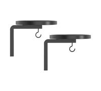 Genérico Floating Shelf Planter Hanger - Sturdy Hook Feature, 8 Inch External Hanging Device, Weatherproof Apartment Entrance Component, Durable Black Fastener | Utility Tool For Houses & Office