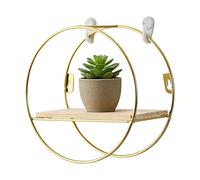Genérico Floating Shelves, Round Shape Storage Organizer Bracket, Wall Mounted Shelves Gear for Kitchen Workplace Dorm Nursery Garage Entryway Hallway, Professional Home Maintenance Accessory Tool