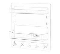 Genérico Floating Shelves - RV Storage, Organization Wall Mounted Bedside Shelf, Adhesive Shelves | Wall Rack Holder with Hooks & Cable Clips For Mobile Phones Remotes Headphones, 1*PC