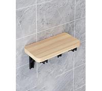 Genérico Floating Wall Mounted Drop Leaf Table, Space Saving Foldable Desk for Small Kitchen, Rust Proof Heavy Duty Wood for Home Office, Bedroom(Wood,60x40 Centimeter)