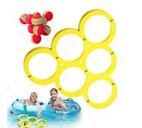 Genérico Floating Water Sports, Pool Games Set, Fun Throwing Toy, Floating Target Game, Exciting Outdoor Activity with 10 Balls for Adults Summer Party Entertainment, 11.3x12.52x0.39 Inches