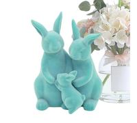 Genérico Flocked Easter Bunny,Cute Bunny Family Easter Figurines - Flocking Rabbit Party Table Centerpiece | for Spring Indoor Home Dining Table Desk Mantel Shelf Entrance Party Farmhouse