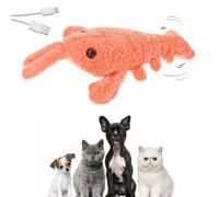 Genérico Floppy Lobster Interactive Dog Toys, 2024 Upgrade Funny Dog Toys That Make Noise, Pet Dog Cat Interactive Plush Lobster Electric Toy,Durable & Calming for Cat Dogs (Orange)