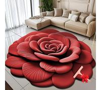 Genérico Floral Plush Diatomaceous Earth Floor Mat,3D Visual Flower Shaped Diatom Mud Floor Rugs,3D Flowers Design Flooring Mats Suitable for Bedroom,Kitchen,Bathroom