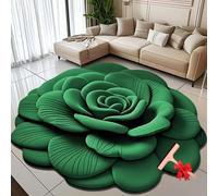 Genérico Floral Plush Diatomaceous Earth Floor Mat,3D Visual Flower Shaped Diatom Mud Floor Rugs,3D Flowers Design Flooring Mats Suitable for Bedroom,Kitchen,Bathroom