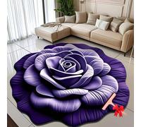 Genérico Floral Plush Diatomaceous Earth Floor Mat,3D Visual Flower Shaped Diatom Mud Floor Rugs,3D Flowers Design Flooring Mats Suitable for Bedroom,Kitchen,Bathroom