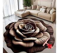 Genérico Floral Plush Diatomaceous Earth Floor Mat,3D Visual Flower Shaped Diatom Mud Floor Rugs,3D Flowers Design Flooring Mats Suitable for Bedroom,Kitchen,Bathroom