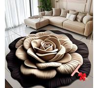 Genérico Floral Plush Diatomaceous Earth Floor Mat,3D Visual Flower Shaped Diatom Mud Floor Rugs,3D Flowers Design Flooring Mats Suitable for Bedroom,Kitchen,Bathroom