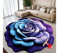 Genérico Floral Plush Diatomaceous Earth Floor Mat,3D Visual Flower Shaped Diatom Mud Floor Rugs,3D Flowers Design Flooring Mats Suitable for Bedroom,Kitchen,Bathroom