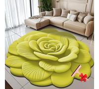 Genérico Floral Plush Diatomaceous Earth Floor Mat,3D Visual Flower Shaped Diatom Mud Floor Rugs,3D Flowers Design Flooring Mats Suitable for Bedroom,Kitchen,Bathroom