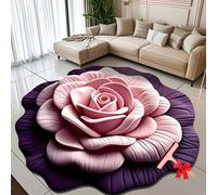 Genérico Floral Plush Diatomaceous Earth Floor Mat,3D Visual Flower Shaped Diatom Mud Floor Rugs,3D Flowers Design Flooring Mats Suitable for Bedroom,Kitchen,Bathroom