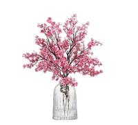 Genérico Flores 3 Unidades de 50 cm Flores Artificiales de Cerezo, Plantas Artificiales Decorativas, Decoracion para Hogar, Bodas, Fiestas, Oficinas, Balcones y Jardines (Rosa Intenso)