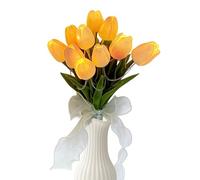 Genérico Flores Artificiales con Luz LED | Set de 10 Unidades Decoración Hogar - Luz Nocturna de Sobremesa | para Hogar, Boda, Apartamento, Chimenea, Hotel, Salón, Dormitorio, Comedor,