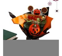 Genérico Flores Artificiales De Halloween - Ramo Floral Artificial Calabaza Terrorífico,Plantas Falsas Resistente Decoración Otoño Hogar Estancias Fiesta Temática Disfraces Decorativa