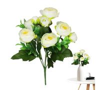 Genérico Flores Artificiales - Flores Falsas De Seda - Decoración Floral de Camelia Perenne para Jarrón Salón Dormitorio Jardín Cumpleaños