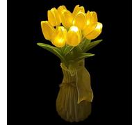 Generico Flores artificiales iluminadas - Lámparas florales decorativas iluminación - 15 piezas de flores artificiales con LED, para casa, oficina, hotel, habitación, salón, estudio, mesilla de noche