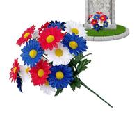 Genérico Flores Artificiales para Cementerio | Arreglo Realista Resistente Al Clima,Flores Conmemorativas De Seda para Cementerio | para Familia Amigos Amantes Historia Jardín Patio Festivos