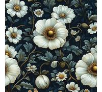 Genérico Flores Blancas Papel Pintado Autoadhesivo Pintado Vintage 44x200 cm Papel de Pared Removible Impermeable Estilo Vinilo PVC Pegatina es Estante del cajón de la cubierta del rodillo