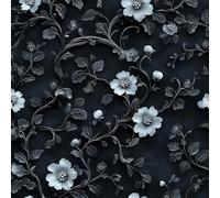 Genérico Flores Blancas Papel Pintado Autoadhesivo Pintado Vintage 44x500 cm Papel de Pared Removible Impermeable Estilo Vinilo PVC Pegatina es Estante del cajón de la cubierta del rodillo