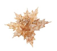 Genérico Flores De Navidad,Flores Artificiales De Navidad | Hojas de Arce Decorativas para Navidad - Elegantes Flores navideñas Artificiales, Adornos y decoración para gabinetes y escritorios