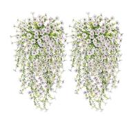 Genérico Flores Falsas,Centros De Mesa De Seda Artificial | Juego De 2 Flores Artificiales De Pared para Interior,para Jardín Interior Patio Jardín Pared Salón Dormitorio Casa Campo