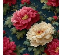 Genérico Flores Hojas Papel Pintado Autoadhesivo Peonía Vintage Boho 44x200 cm Papel de Pared Removible Impermeable Estilo Vinilo PVC Pegatina es Estante del cajón de la cubierta del rodillo A-140