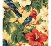 Genérico Flores Papel Pintado Autoadhesivo Flores Rojas Retro Vinilo Adhesivo Muebles, PVC Pelar y Pegar Papel de Contacto Removible Pegatina Pared Rollos para Cocina 40cm x 1200cm