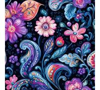 Genérico Flores Papel Pintado Autoadhesivo Patrón Floral Abstracto Colorido Vinilo Adhesivo Muebles, PVC Pelar y Pegar Papel de Contacto Removible Pegatina para Cocina 45cm x 1200cm