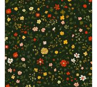 Genérico Flores Papel Pintado Autoadhesivo Pequeñas Flores Coloridas Y Hojas Verdes. Vinilo Adhesivo Muebles, PVC Pelar y Pegar Papel de Contacto Removible Pegatina para Cocina 40cm x 1200cm