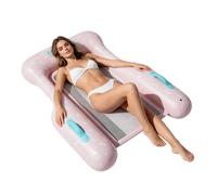 Generico Flotador para piscina con silla, cama de red plegable | Soporte antivuelco de tres lados para adultos, hombres, mujeres, jóvenes, chicos, bronceado, natación, agua