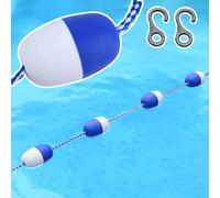 Genérico Flotadores de Cuerda para Piscina de 15, 18, 20, 24, 25 y 30 pies - Separador de Seguridad para Zonas Poco Profundas y Profundas, líneas de carriles de Piscinas (L20m/65ft) - Duraderos y fác