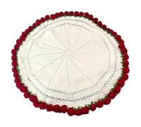 Genérico Flower Blanket 43.3in Handmade Romantic Cute Red Rose Bouquet