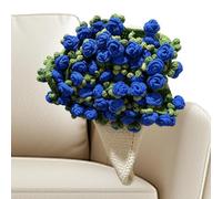 Genérico Flower Blanket - 43.3in Romantic Red Rose Crochet Bouquet Throw