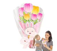 Genérico Flower Bouquet Card - Handmade Greeting Cards, Interactive Parent-Child Handcraft with Bonding Activity, DIY Card for Aunt Mom Women Grandmom Wife Grandmother, Holiday Mother's Day