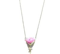 Genérico Flower Bouquet Necklaces for Women, DIY Wearable Flower Vase Holder Necklace for Mothers Girls Ladies Girlfriends