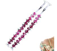 Genérico Flower Bra Straps, Removable Floral Bra Straps, Decorative Floral Flower Lace Shoulder Belts for Women (D)