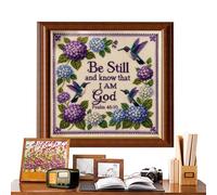 Genérico Flower Embroidery Kit - DIY Hummingbird Cloth Needlework Craft Set, Decorative Embroidery Art | Handmade Stitching Practice Kit For Bedroom Living Room Study Display Decor