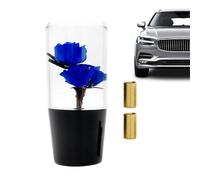 Genérico Flower Gear Shift Knob, Diamond Clear Acrylic Rose Design Stick