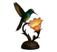 Genérico Flower Lamp - Hummingbird Desk Light, Vintage LED Lighting, Calming Ambiance Glow for Relaxation, Provides Gentle Bedside Illumination, Decorative Table Decor for Bedroom and Nightstand