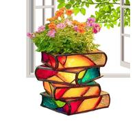 Genérico Flower Pot Planter, Book Shaped Decorative, 6,89 x 3,94 in 3D Garden Vase, Cute Unique Design, Book Lovers for Balcony Display, Indoor Desk Decor, Patio Greenery, Home Decor