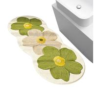 Genérico Flower Rug - 47 Inches, Imitation Cashmere Non-Slip | Vintage Bedroom Area Carpet, Soft Floor Mat For Home Kitchen Dining Room Bedside Nursery Entryway Dorm Decor