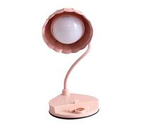 Genérico Flower Shaped Desk Lamp - Wireless Table Lamp With Gooseneck Arm | Touch Control Dimmable Reading Light For Kids, College Dorm, Bedroom, Apartment & Study Desk