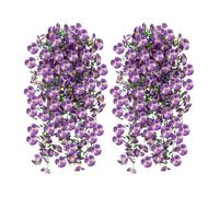 Genérico Flowers,2 Pieces Realistic Home Decor - Outdoors Flower Vines, Flowers Provides FleHome Patio Porch Front Door Wall Gazebo Courtyard Balconies Fall